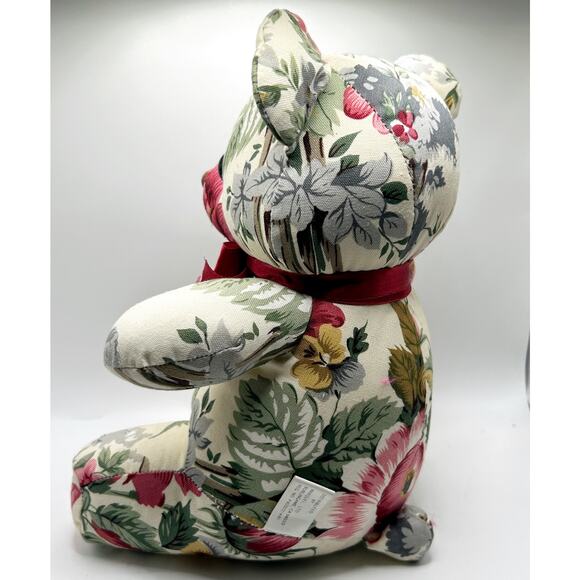 Vintage 10" "The Cabbage Rose Teddy" By Marquel Ltd. Bear Plush 1988 - Picture 4 of 6